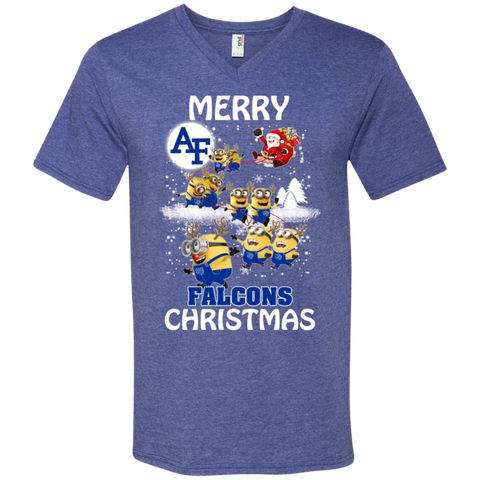 Air Force Falcons T Shirts Minions Santa Claus Merry Christmas Hoodies Sweatshirts Men's V-Neck T-Shirt - The White Eagles Air Force Falcons T Shirts Minions Santa Claus Merry Christmas Hoodies Sweatshirts Men's V-Neck T-Shirt - The White Eagles