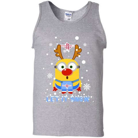 Minion Houston Rockets Ugly Christmas Sweaters Let It Snow Tank Top - The White Eagles Minion Houston Rockets Ugly Christmas Sweaters Let It Snow Tank Top - The White Eagles