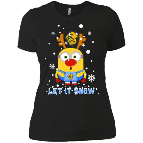 Minion North Dakota State Bison Ugly Christmas Sweaters Let It Snow Ladies' Shirt - The White Eagles Minion North Dakota State Bison Ugly Christmas Sweaters Let It Snow Ladies' Shirt - The White Eagles