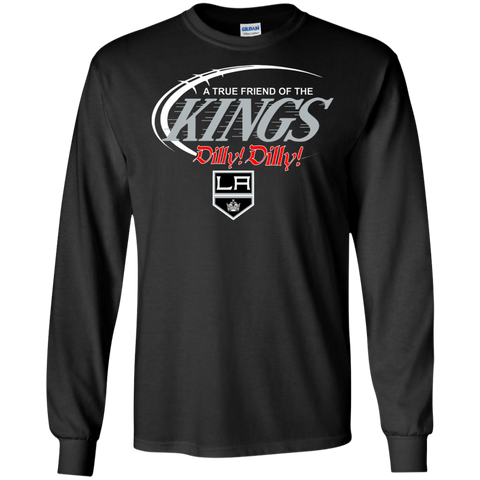 Dilly Dilly A True Friend Of The Los Angeles Kings LS Cotton T-Shirt - The White Eagles Dilly Dilly A True Friend Of The Los Angeles Kings LS Cotton T-Shirt - The White Eagles