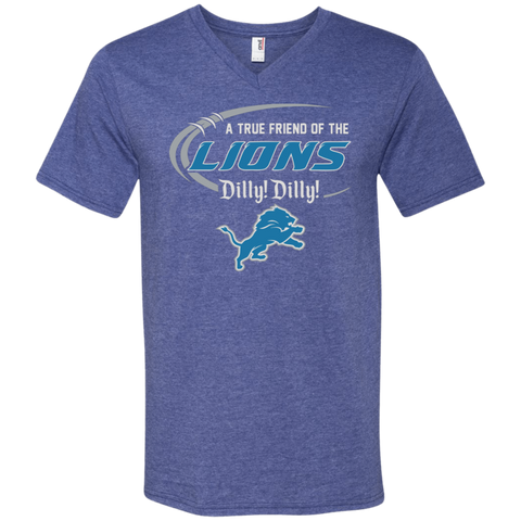 Dilly Dilly Lions A True Friend Of The Lions Men's V-Neck T-Shirt - The White Eagles Dilly Dilly Lions A True Friend Of The Lions Men's V-Neck T-Shirt - The White Eagles