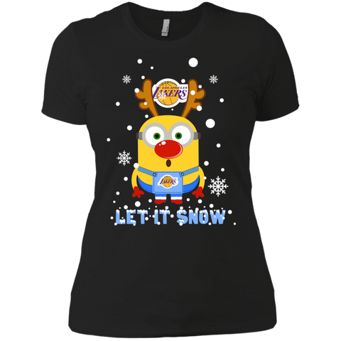 Minion Los Angeles Lakers Ugly Christmas Sweaters Let It Snow Ladies' Shirt - The White Eagles Minion Los Angeles Lakers Ugly Christmas Sweaters Let It Snow Ladies' Shirt - The White Eagles