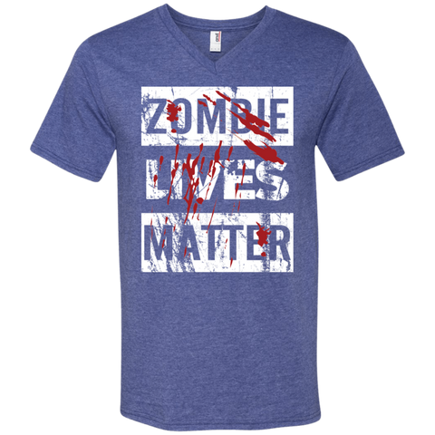 Zombie Lives Matter Tshirt Men's V-Neck T-Shirt - The White Eagles Zombie Lives Matter Tshirt Men's V-Neck T-Shirt - The White Eagles