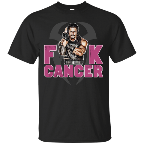 Roman Reigns Fuck Cancer Breast Cancer Awareness Cotton T-Shirt - The White Eagles Roman Reigns Fuck Cancer Breast Cancer Awareness Cotton T-Shirt - The White Eagles