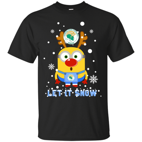 Minion Norfolk State Spartans Ugly Christmas Sweaters Let It Snow Cotton T-Shirt - The White Eagles Minion Norfolk State Spartans Ugly Christmas Sweaters Let It Snow Cotton T-Shirt - The White Eagles