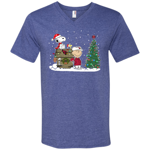 Arizona Cardinals Snoopy The Peanuts Movie Christmas Football Super Bowl Men's V-Neck T-Shirt - The White Eagles Arizona Cardinals Snoopy The Peanuts Movie Christmas Football Super Bowl Men's V-Neck T-Shirt - The White Eagles