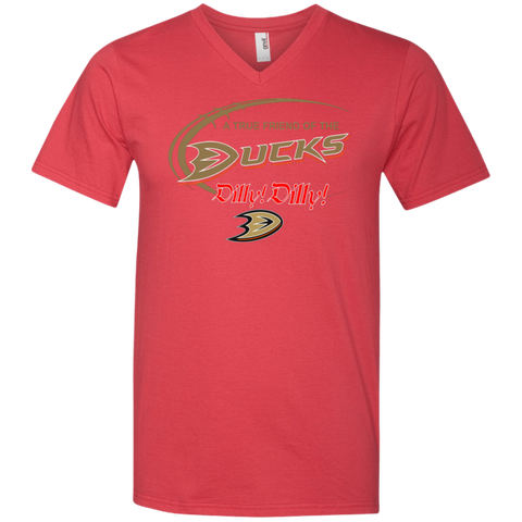 Dilly Dilly A True Friend Of The Anaheim Ducks Men's V-Neck T-Shirt - The White Eagles Dilly Dilly A True Friend Of The Anaheim Ducks Men's V-Neck T-Shirt - The White Eagles