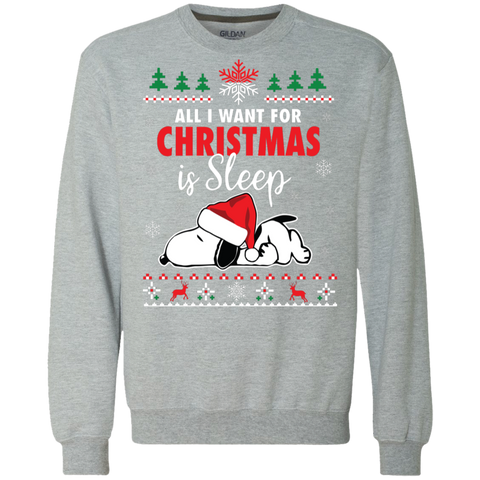 All I Want For Christmas Is Sleep Snoopy The Peanuts Movie Sweatshirt - The White Eagles All I Want For Christmas Is Sleep Snoopy The Peanuts Movie Sweatshirt - The White Eagles