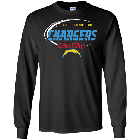Dilly Dilly Los Angeles Chargers A True Friend Of The Chargers LS Cotton T-Shirt - The White Eagles Dilly Dilly Los Angeles Chargers A True Friend Of The Chargers LS Cotton T-Shirt - The White Eagles