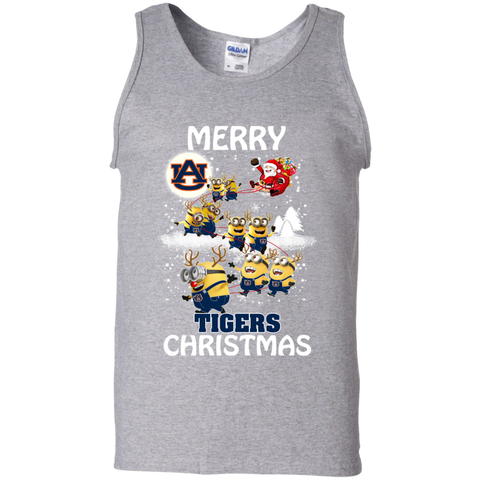 Auburn Tigers Ugly Christmas Sweaters Minions Santa Claus Merry Christmas Tank Top - The White Eagles Auburn Tigers Ugly Christmas Sweaters Minions Santa Claus Merry Christmas Tank Top - The White Eagles