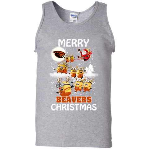 Oregon State Beavers Ugly Christmas Sweaters Minions Santa Claus Merry Christmas Tank Top - The White Eagles Oregon State Beavers Ugly Christmas Sweaters Minions Santa Claus Merry Christmas Tank Top - The White Eagles