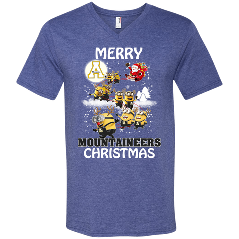 Appalachian State Mountaineers T Shirts Minions Santa Claus Merry Christmas Men's V-Neck T-Shirt - The White Eagles Appalachian State Mountaineers T Shirts Minions Santa Claus Merry Christmas Men's V-Neck T-Shirt - The White Eagles