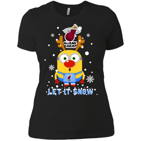 Minion Miami Heat Ugly Christmas Sweaters Let It Snow Ladies' Shirt - The White Eagles Minion Miami Heat Ugly Christmas Sweaters Let It Snow Ladies' Shirt - The White Eagles