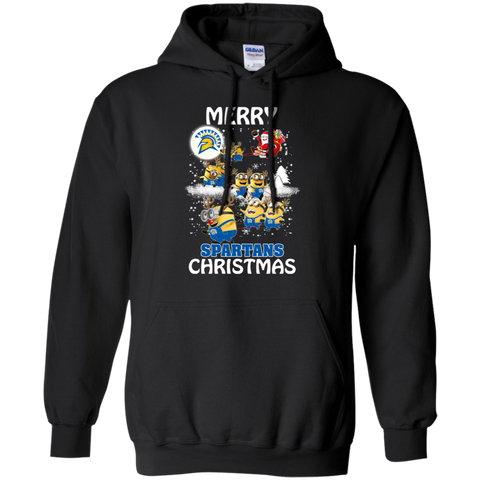 San Jose State Spartans Ugly Christmas Sweaters Minions Santa Claus Merry Christmas Hoodie - The White Eagles San Jose State Spartans Ugly Christmas Sweaters Minions Santa Claus Merry Christmas Hoodie - The White Eagles
