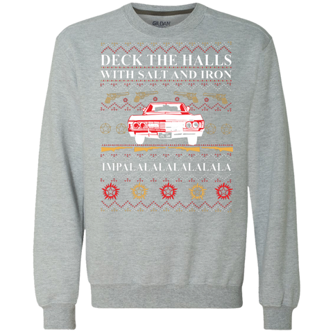 Deck The Halls With Salt And Iron Ugly Christmas Sweater Sweatshirt - The White Eagles Deck The Halls With Salt And Iron Ugly Christmas Sweater Sweatshirt - The White Eagles