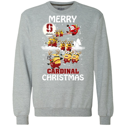 Stanford Cardinal Ugly Christmas Sweaters Minions Santa Claus Merry Christmas Sweatshirt - The White Eagles Stanford Cardinal Ugly Christmas Sweaters Minions Santa Claus Merry Christmas Sweatshirt - The White Eagles