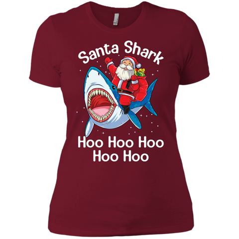 Santa Shark Hoo Hoo Hoo Hoo Hoo Christmas Ugly Christmas Sweater Ladies' Shirt - The White Eagles Santa Shark Hoo Hoo Hoo Hoo Hoo Christmas Ugly Christmas Sweater Ladies' Shirt - The White Eagles