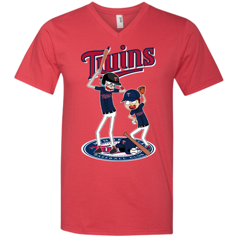 Minnesota Twins Baseball Rick And Morty Men's V-Neck T-Shirt - The White Eagles Minnesota Twins Baseball Rick And Morty Men's V-Neck T-Shirt - The White Eagles