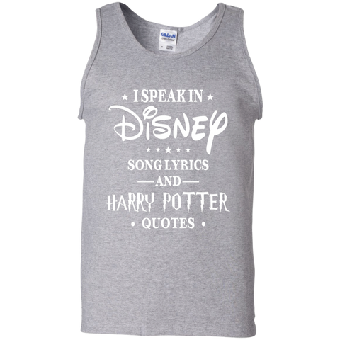 I Speak In Disney Song Lyrics And Harry Potter Quotes Shir Tank Top - The White Eagles I Speak In Disney Song Lyrics And Harry Potter Quotes Shir Tank Top - The White Eagles