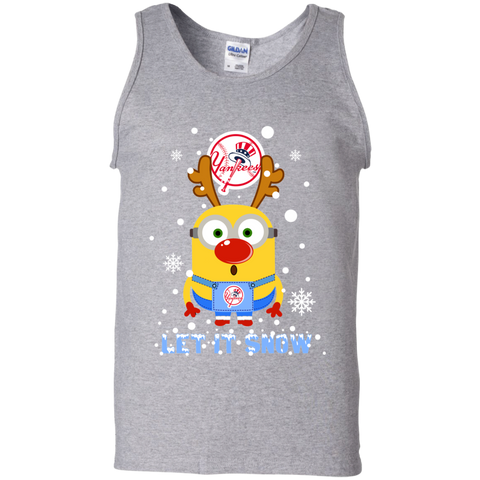 Minion New York Yankees Ugly Christmas Sweaters Let It Snow Tank Top - The White Eagles Minion New York Yankees Ugly Christmas Sweaters Let It Snow Tank Top - The White Eagles