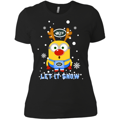 Minion New York Jets Ugly Christmas Sweaters Let It Snow Ladies' Shirt - The White Eagles Minion New York Jets Ugly Christmas Sweaters Let It Snow Ladies' Shirt - The White Eagles