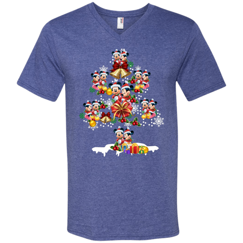 Christmas Is Coming Mickey Mouse Santa Claus Ugly Christmas Sweater Men's V-Neck T-Shirt - The White Eagles Christmas Is Coming Mickey Mouse Santa Claus Ugly Christmas Sweater Men's V-Neck T-Shirt - The White Eagles