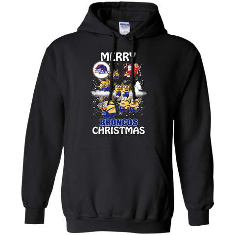 Boise State Broncos Ugly Christmas Sweaters Minions Santa Claus Merry Christmas Hoodie - The White Eagles Boise State Broncos Ugly Christmas Sweaters Minions Santa Claus Merry Christmas Hoodie - The White Eagles