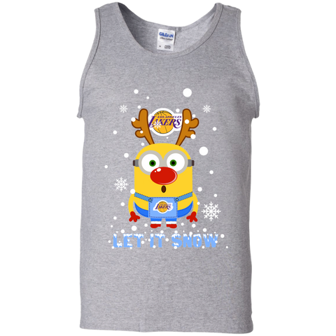 Minion Los Angeles Lakers Ugly Christmas Sweaters Let It Snow Tank Top - The White Eagles Minion Los Angeles Lakers Ugly Christmas Sweaters Let It Snow Tank Top - The White Eagles