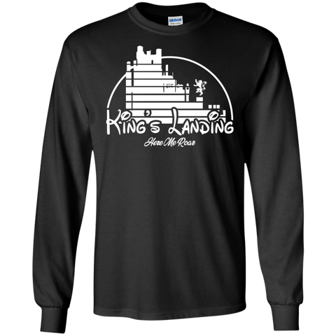 Kings Landing Hear Me Roar Tshirt LS Cotton T-Shirt - The White Eagles Kings Landing Hear Me Roar Tshirt LS Cotton T-Shirt - The White Eagles