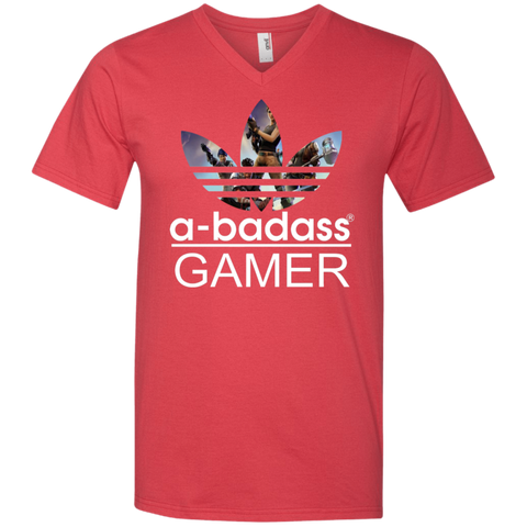 A-badass Gamer Fortnite Adidas Men's V-Neck T-Shirt - The White Eagles A-badass Gamer Fortnite Adidas Men's V-Neck T-Shirt - The White Eagles