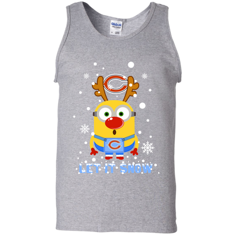 Minion Chicago Bears Ugly Christmas Sweaters Let It Snow Tank Top - The White Eagles Minion Chicago Bears Ugly Christmas Sweaters Let It Snow Tank Top - The White Eagles
