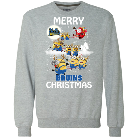Ucla Bruins Ugly Christmas Sweaters Minions Santa Claus Merry Christmas Sweatshirt - The White Eagles Ucla Bruins Ugly Christmas Sweaters Minions Santa Claus Merry Christmas Sweatshirt - The White Eagles