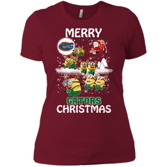 Florida Gators Ugly Christmas Sweaters Minions Santa Claus Merry Christmas Ladies' Shirt - The White Eagles