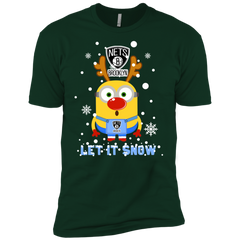 Minion Brooklyn Nets Ugly Christmas Sweaters Let It Snow Men's Sleeve Shirt - The White Eagles