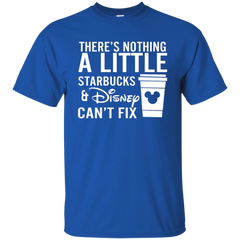 There's Nothing A Little Starbucks & Disney Can't Fix Shirt Cotton T-Shirt - The White Eagles