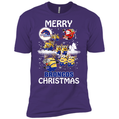 Boise State Broncos Ugly Christmas Sweaters Minions Santa Claus Merry Christmas Men's Sleeve Shirt - The White Eagles