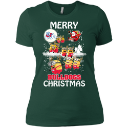 Fresno State Bulldogs Ugly Christmas Sweaters Minions Santa Claus Merry Christmas Ladies' Shirt - The White Eagles