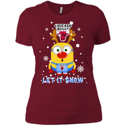 Minion Chicago Bulls Ugly Christmas Sweaters Let It Snow Ladies' Shirt - The White Eagles