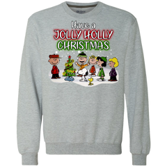 Have A Jolly Holly Christmas The Peanuts Movie Snoopy Charlie Brown Woodstock Sweatshirt - The White Eagles