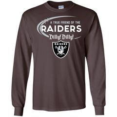 Dilly Dilly Raiders A True Friend Of The Raiders LS Cotton T-Shirt - The White Eagles