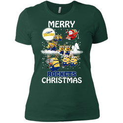 Toledo Rockets Ugly Christmas Sweaters Minions Santa Claus Merry Christmas Ladies' Shirt - The White Eagles