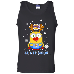 Minion Los Angeles Lakers Ugly Christmas Sweaters Let It Snow Tank Top - The White Eagles