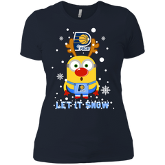 Minion Indiana Pacers Ugly Christmas Sweaters Let It Snow Ladies' Shirt - The White Eagles