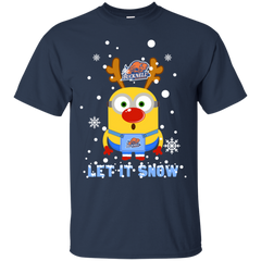 Minion Bucknell Bison Ugly Christmas Sweaters Let It Snow Cotton T-Shirt - The White Eagles