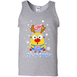 Minion Detroit Red Wings Ugly Christmas Sweaters Let It Snow Tank Top - The White Eagles