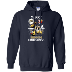 Western Michigan Broncos Ugly Christmas Sweaters Minions Santa Claus Merry Christmas Hoodie - The White Eagles