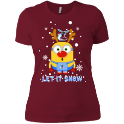 Minion Delaware State Hornets Ugly Christmas Sweaters Let It Snow Ladies' Shirt - The White Eagles