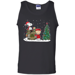 Atlanta Falcons Snoopy The Peanuts Ugly Christmas Sweater  Super Bowl Tank Top - The White Eagles