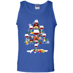 Christmas Is Coming Wine Santa Claus Ugly Christmas Sweater Tank Top - The White Eagles