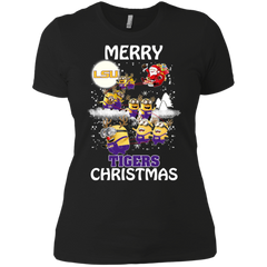 Lsu Tigers Ugly Christmas Sweaters Minions Santa Claus Merry Christmas Ladies' Shirt - The White Eagles